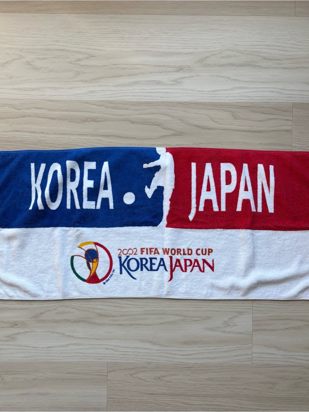 2002 FIFA World Cup Korea Japan Official Towel Hanmi Vintage Soccer Banner 32x15